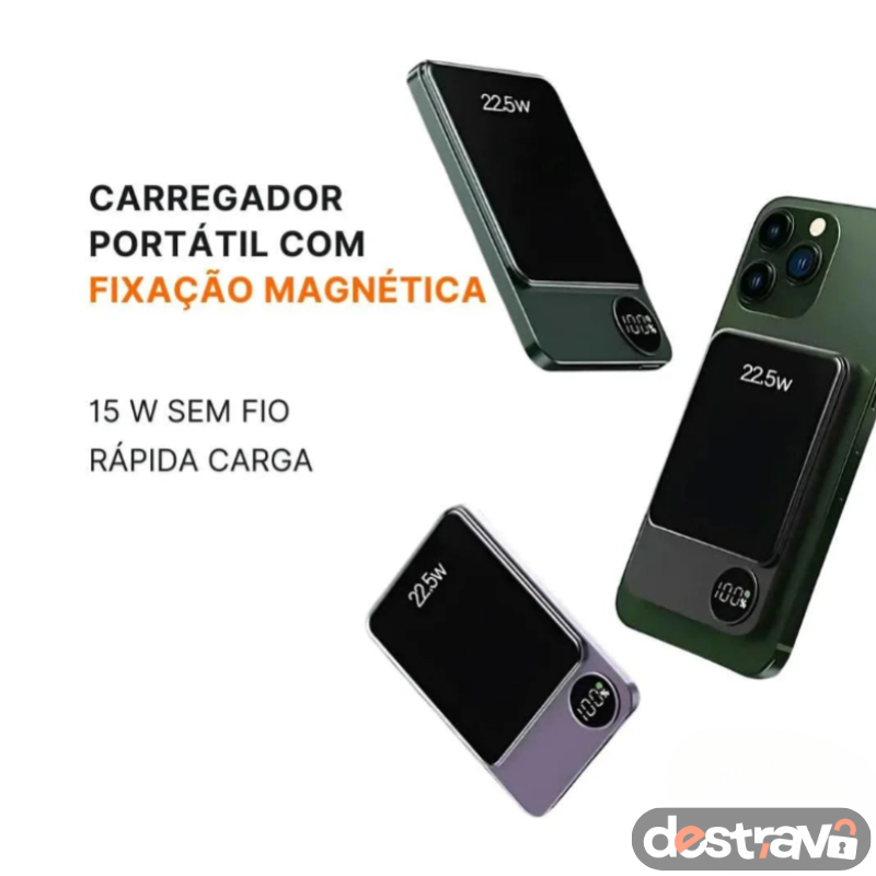 Carregador Portátil por Indução Sem Fio
