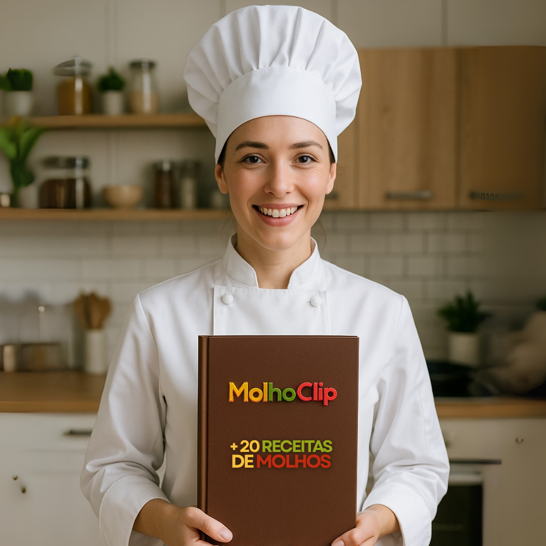 MolhoClip - Kit com 4 Porta molhos + 20 receitas