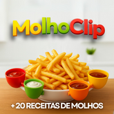MolhoClip - Kit com 4 Porta molhos + 20 receitas
