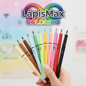 LápisMax - Kit de 12 Lápis Infinito + Caderno Inteligente