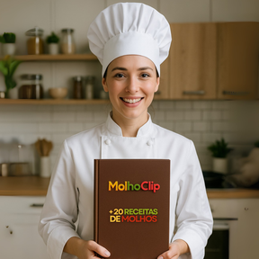 MolhoClip - Kit com 4 Porta molhos + 20 receitas